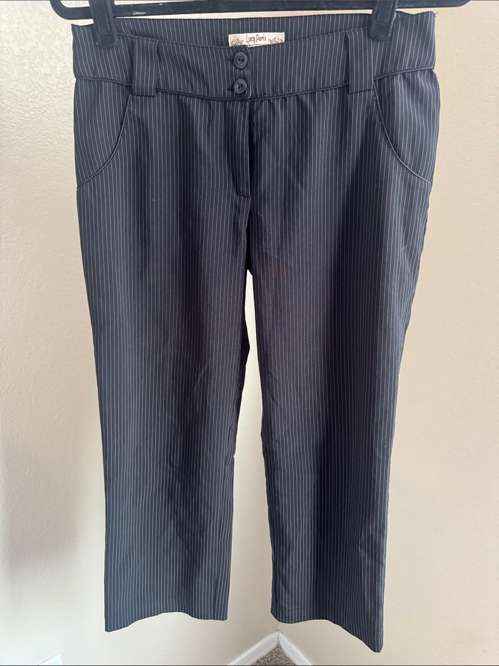Lucy Paris Black Pinstripe Capris